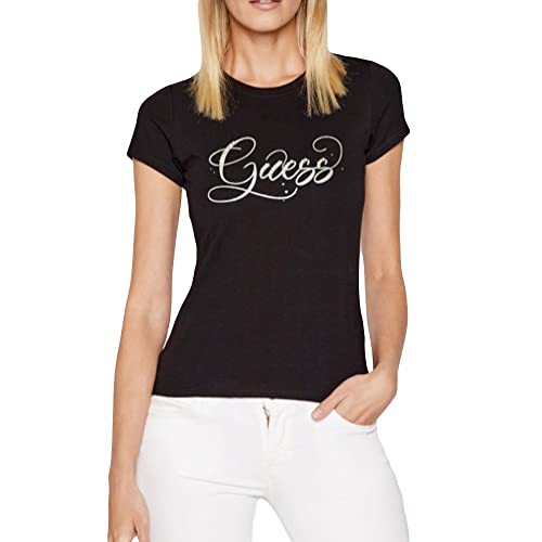 GUESS Damen Shirt schwarz/Silber S von GUESS