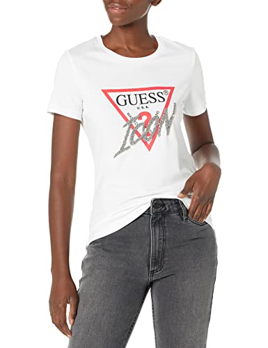 GUESS Damen Shirt weiß/rot/schwarz/Silber M von GUESS