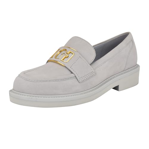 GUESS Damen Shuttle Slipper, Hellgraues Wildleder 050, 38 EU GUESS Damen Shuttle Slipper, Hellgraues Wildleder 050, 38 EU von GUESS