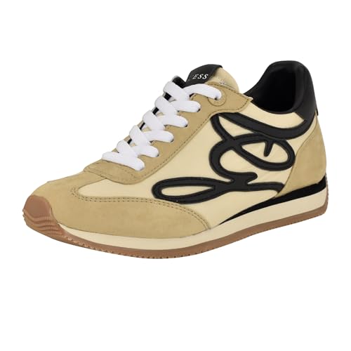 GUESS Women's Skroll Sneaker, Medium Natural 101, 38.5 EU von GUESS