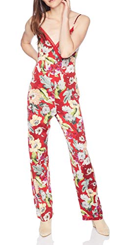 GUESS Damen Sleeveless Lux Jumpsuit, Garden Fever Print Sultry Red, 42 von GUESS