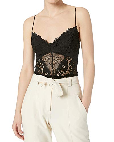 GUESS Damen Sleeveless Treon Lace Bodysuit Smokinghemd, Jet Black a, X-Groß von GUESS