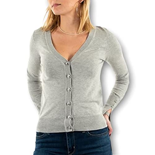 GUESS Damen Strickjacke Zena Graumeliert S von GUESS