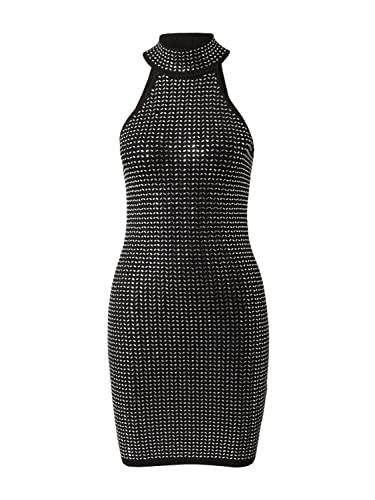 GUESS Damen Strickkleid Celeste schwarz/Silber M von GUESS