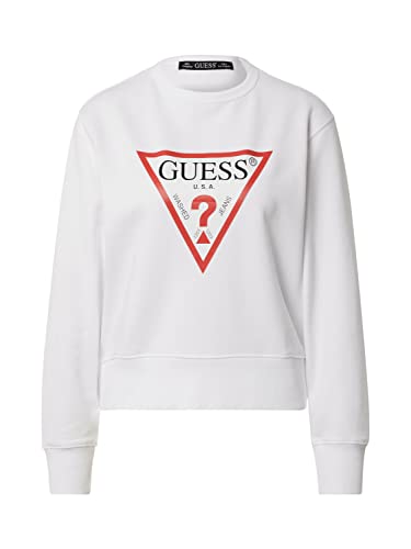 GUESS Damen Sweatshirt weiß/rot/schwarz M von GUESS