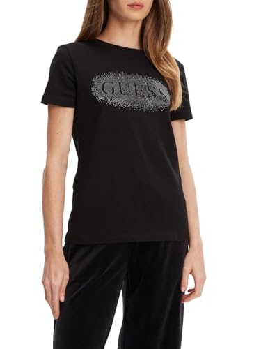 GUESS Damen-T-Shirt V5yi08 J1314 Schwarz Baumwollmischung, Schwarz , Small von GUESS