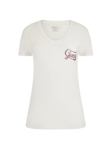 GUESS Damen T-Shirt W4RI53-J1314, G011 - Pure White, Small von GUESS