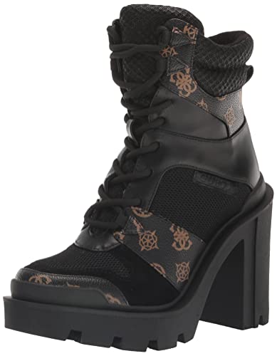 GUESS Damen Tadbit Stiefelette, Schwarz/Braun 001, 9 von GUESS