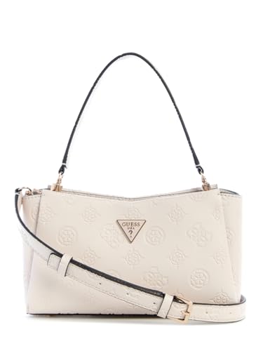 GUESS Damen Tisha Crossbody Umhängetasche, Stein-Logo von GUESS