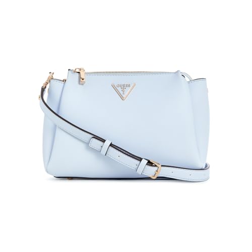 GUESS Damen Triple Compartment Top Zip Crossbody Iwona Umhängetasche mit 3 Fächern und Reißverschluss Oben, Himmelblau von GUESS