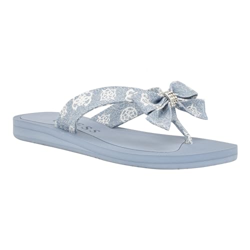 GUESS Damen Tuta Flipflop, Light Blue Star Multi, 37.5 EU von GUESS