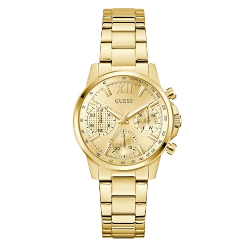 GUESS Damen Uhr Armbanduhr Bailey GW0933L2 Edelstahl Gold von GUESS