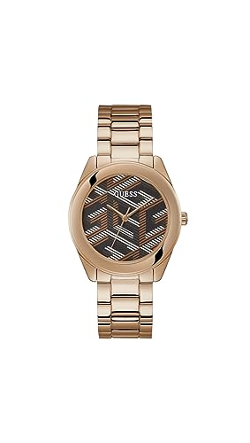 GUESS Damen Uhr Armbanduhr Cubed GW0607L3 Edelstahl Rosé von GUESS