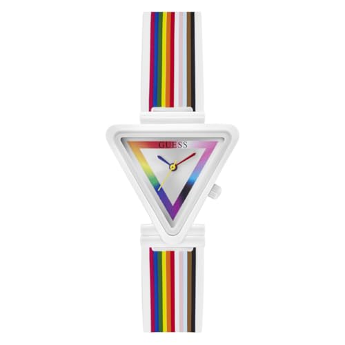 GUESS Analoge Armbanduhr aus Silikon, Regenbogenfarben, Regenbogenfarben, Modern von GUESS