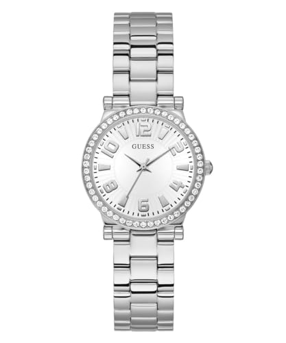 GUESS Damen Uhr Armbanduhr Fawn GW0686L1 Edelstahl Silber von GUESS