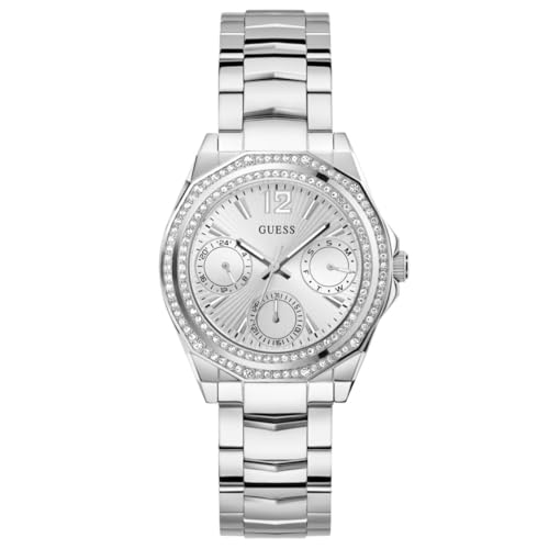 GUESS Damen Uhr Armbanduhr Ritzy GW0685L1 Edelstahl Silber von GUESS