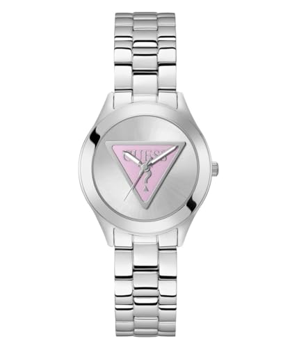 GUESS Damen Uhr Armbanduhr TRI Plaque GW0675L1 Edelstahl Silber von GUESS