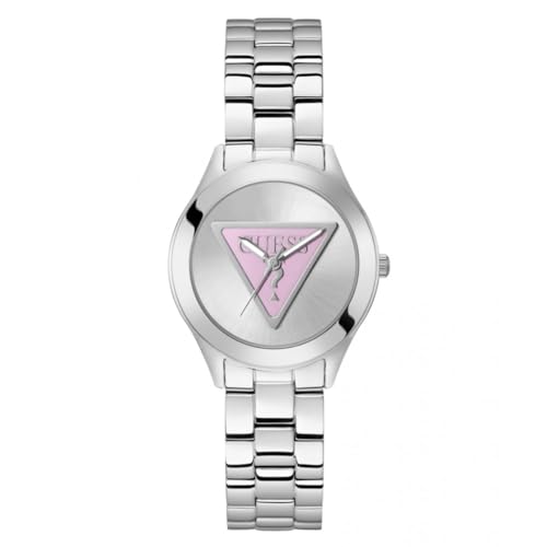 GUESS Damen Uhr Armbanduhr TRI Plaque GW0675L1 Edelstahl Silber von GUESS