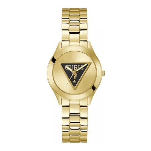 GUESS Damen Uhr Armbanduhr TRI Plaque GW0675L2 Edelstahl Gold von GUESS