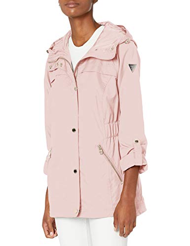 GUESS Damen Women's Adjustable Long Sleeve Jacket Anorak, pastellrosa, X-Large von GUESS