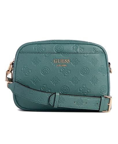 GUESS Damen Vikky Ii Kamera-umhängetasche Klappe, Crossbody-Tasche, Blaugrünes Logo von GUESS