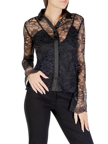 GUESS Damenhemd W5yh58 Whdy0 Schwarz Polyamid, Schwarz , X-Large von GUESS