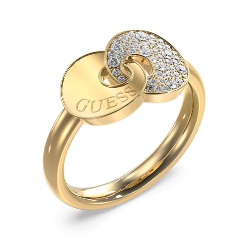 GUESS Damenring Two Links Pavée Goldfarben JUBR05222JWYG56 Ringgröße 56/17,8 von GUESS