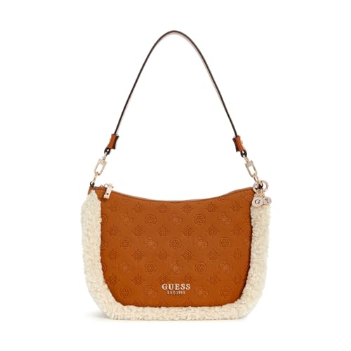 GUESS Damen Davika Hobo, Schultertasche, Cognac von GUESS