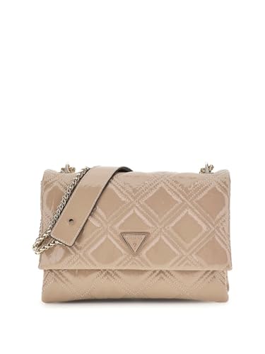 GUESS Damen Deesa Convertible Flap, wandelbare Umhängetasche, Crossbody-Klappe, Taupe von GUESS