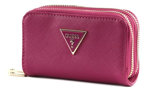 GUESS Double Zip Mini Wallet Boysenberry von GUESS