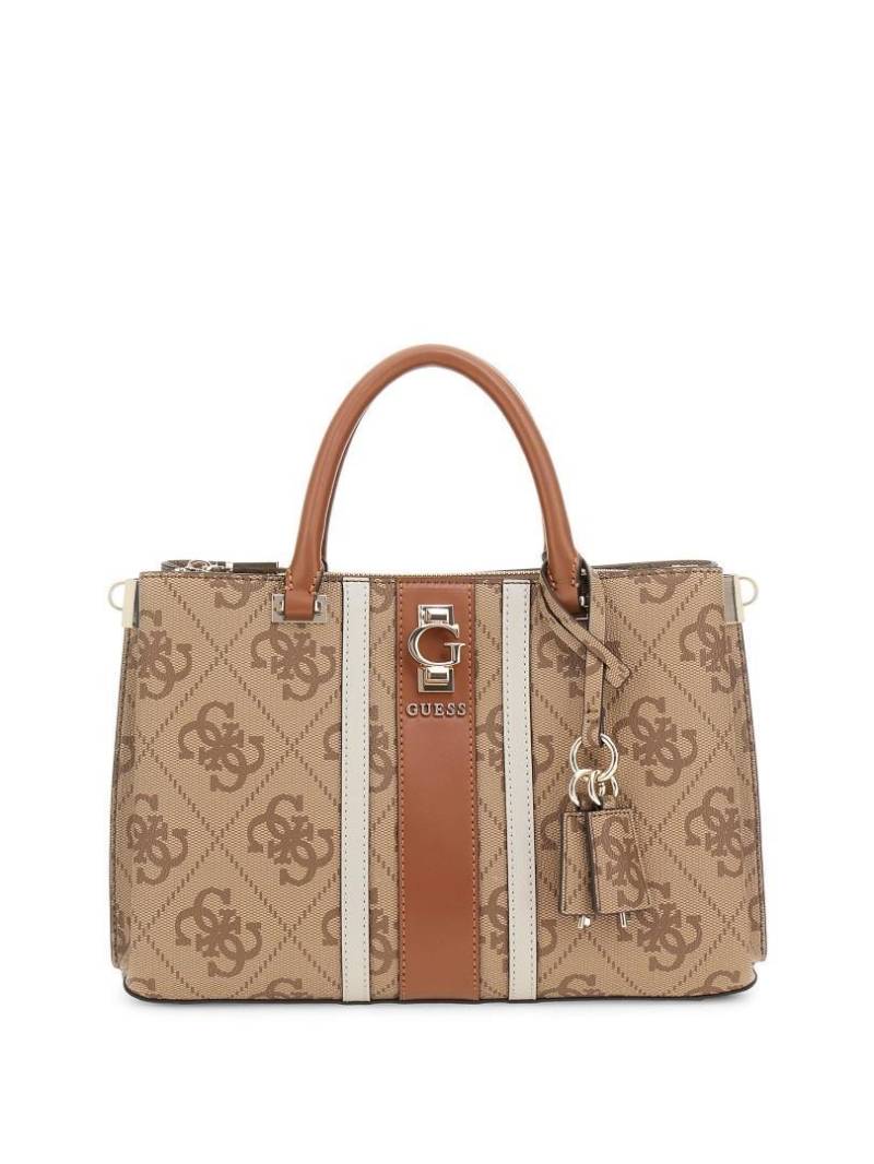 GUESS - Businesstasche Erenia Girlfriend Satchel Latte Logo Braun von GUESS