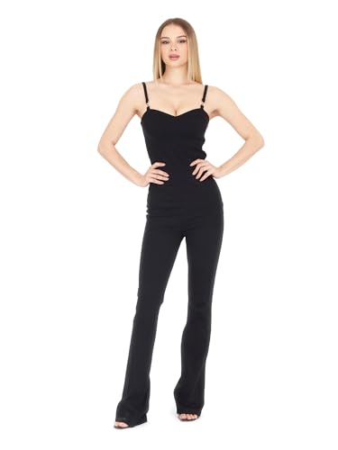 GUESS Eco Dorotea Damen-Jumpsuit mit Hosenträgern, Schwarz (Jet Black), Small von GUESS