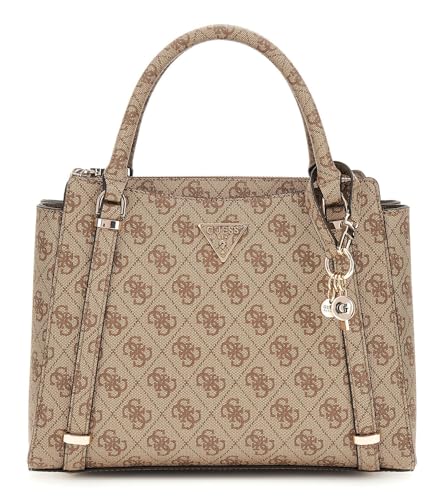 GUESS Eco Erica 2 Compartment Satchel Latte Logo von GUESS
