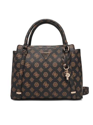 GUESS Eco Erica 2 Compartment Satchel Mocha Logo von GUESS