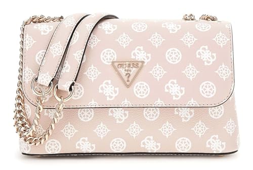 GUESS Eco Erica Convertible Crossbody Flap Sand Logo von GUESS