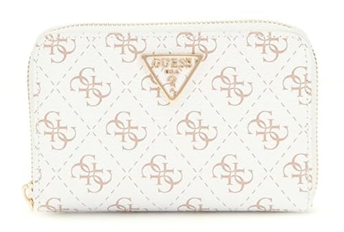 GUESS Eco Erica SLG Medium Zip Around Wallet Cream Logo von GUESS