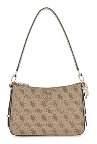 GUESS Eco Erica Top Zip Shoulder Bag Latte Logo von GUESS