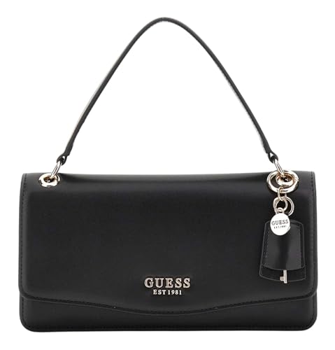 GUESS Eco Evaine Top Handle Flap Bag Black von GUESS