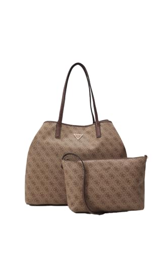 GUESS Eco Victtoria Large 2 In 1 Tote Latte Logo/Brown von GUESS