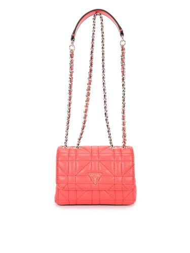 GUESS Edita Mini Convertible Crossbody Flap, korallenrot, Einheitsgröße von GUESS