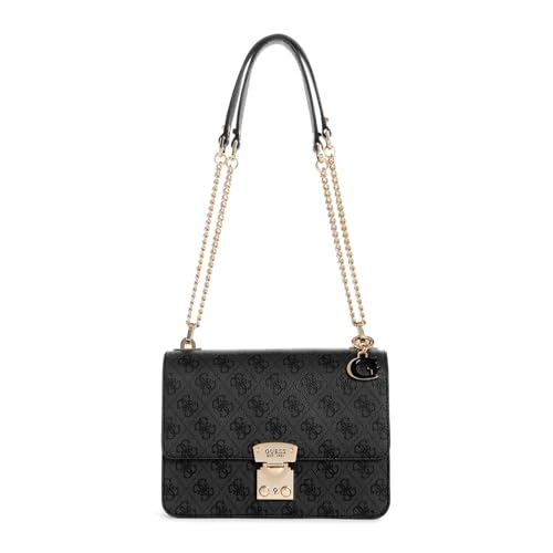 GUESS Eliette Logo Convertible Xbody Flap Coal Logo von GUESS