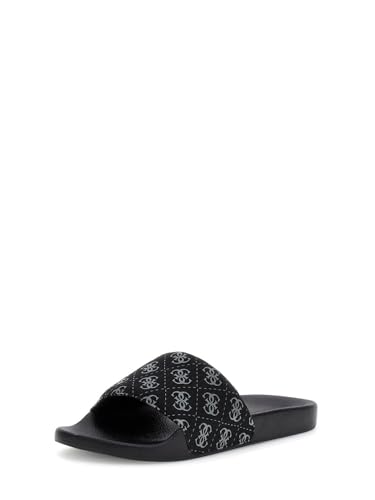 GUESS Flip-Flops mit Logo-Design, Schwarz, Gummisohle, Slip-Stil, grau, 44 EU von GUESS