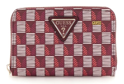 GUESS G Wave SLG Medium Zip Around Wallet Claret Logo GUESS G Wave SLG Medium Zip Around Wallet Claret Logo von GUESS