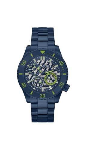 GUESS Herren Analog Quarz Uhr mit Edelstahl Armband GW0488G4 von GUESS