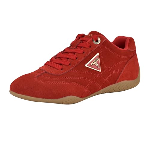 GUESS Gabiey Damen-Sneaker, Medium Red Suede 610, 35 EU von GUESS