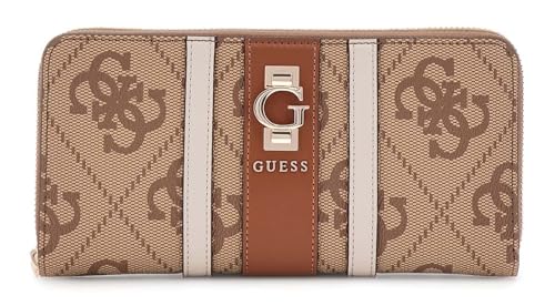 GUESS Geldbörse Erenia Zip Around Wallet Latte Logo braun von GUESS