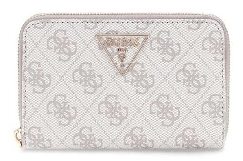 GUESS Geldbörse Laurel II SLG Medium Zip Around Wallet Dark Taupe Logo von GUESS