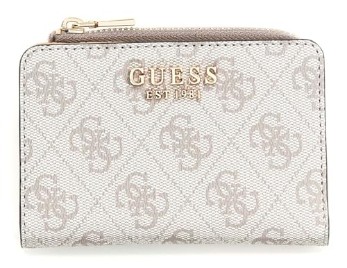 GUESS Geldbörse Laurel II SLG Zip Around Card Case Dark Taupe Logo von GUESS