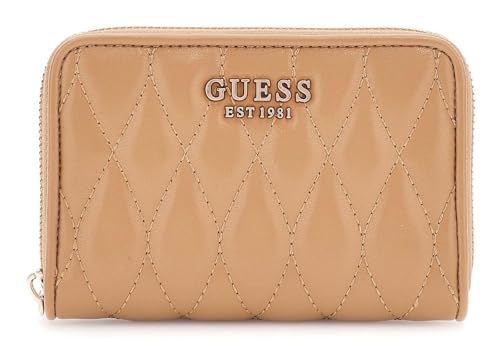 GUESS Geldbörse Valla Zip Around Wallet Beige Hellbraun von GUESS