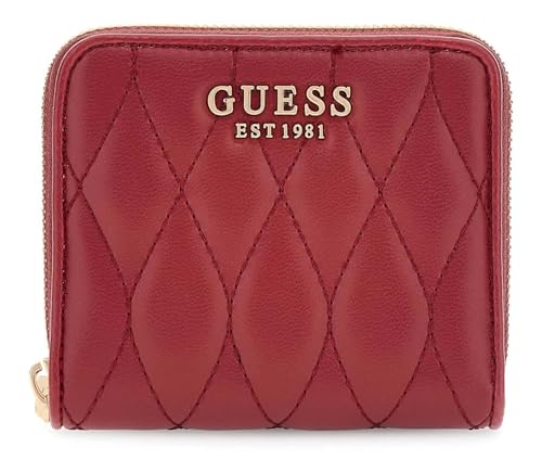 GUESS Geldbörse Valla Zip Around Wallet Red dunkelrot von GUESS
